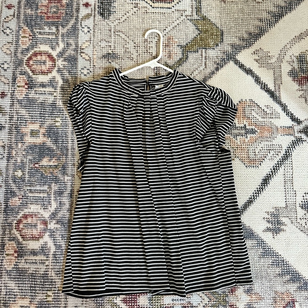 Black and white striped top